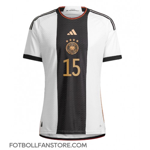 Tyskland Niklas Sule #15 Hemma matchtröja VM 2022 Kortärmad Billigt